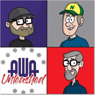 AWA Unleashed Crew Quad Box Posters and Art